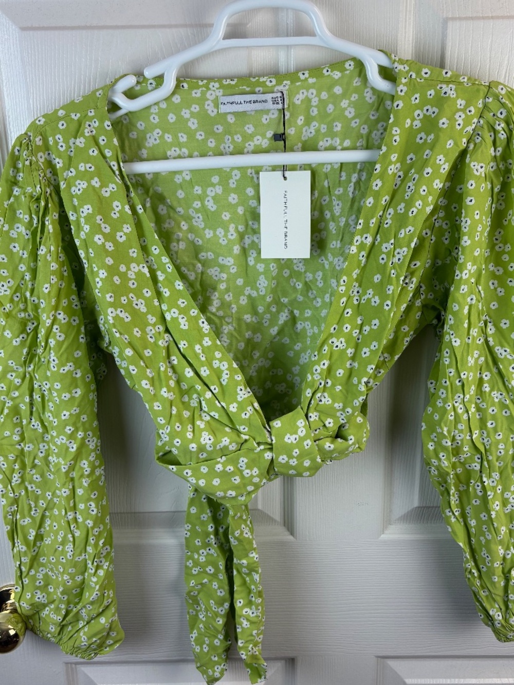 Faithfull The Brand Tianna Floral Top Green